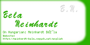 bela meinhardt business card